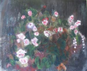 Voir le détail de cette oeuvre: fleurs blanches, rose, rouge